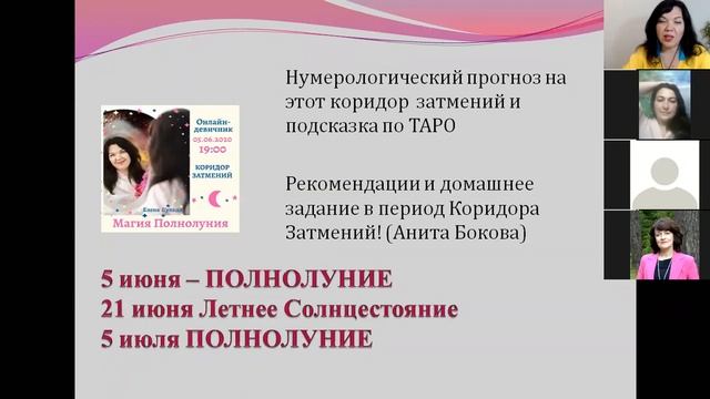 Коридор Затмений 5 июня - 5 июля 2020. Онлайн-Девичник "Магия Полнолуния" с Еленой Кулидой смотреть онлайн