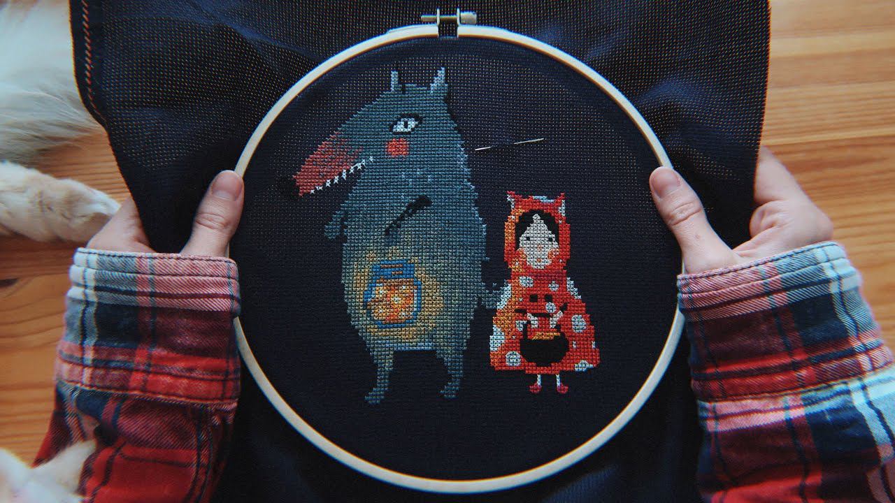 Вышиваю показываю 3/4 креста клубника на балконе лампа для рассады | VLOG смотреть онлайн