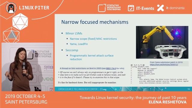 [ENG] Elena Reshetova: Towards Linux kernel security: the journey of past 10 years / #LinuxPiter смотреть онлайн