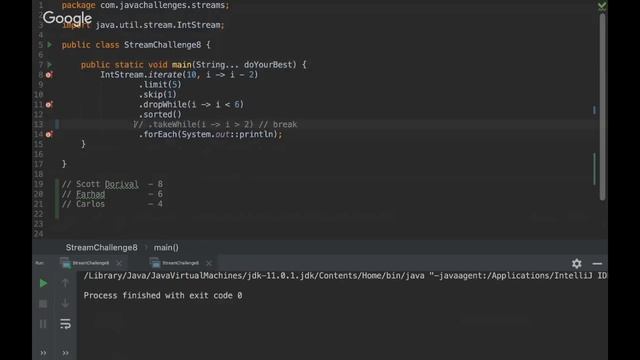 Java Challengers #17 - Java9 limit dropWhile takeWhile sorted streams смотреть онлайн