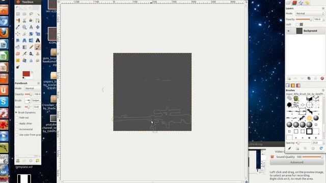 Tutorial Gimp Ubuntu:How to make an icon смотреть онлайн