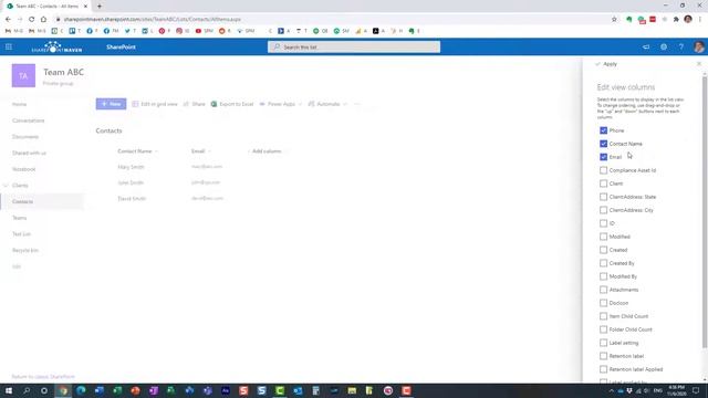 How to show and hide columns from a view in a SharePoint list or library смотреть онлайн