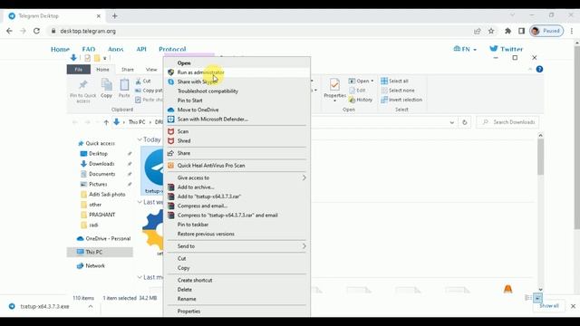 How to install Telegram on Laptop/PC in Windows 7, 8 & 10 | Telegram computer me kaise install kare смотреть онлайн