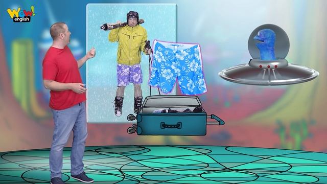 Holiday Story with Clothes for Kids from Bob the Blob | Learn English Vocabulary смотреть онлайн