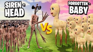 ЗАБЫТЫЙ РЕБЕНОК ПРОТИВ СИРЕНОГОЛОВОГО! ОГРОМНЫЕ АРМИИ SCP В БИТВЕ! УГАР И БЕЗУМИЕ В Garry`s Mod