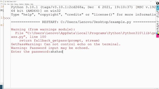 Password Without Echoing in Python | getpass Module in Python | Python Tutorial in Hindi смотреть онлайн