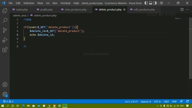 E-commerce website using PHP and MySQL || Admin-Deleting Products || Part -68 смотреть онлайн