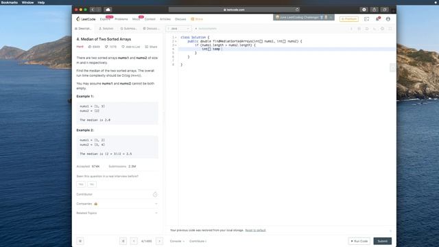 LeetCode Explained - Median of Two Sorted Arrays [HARD] смотреть онлайн