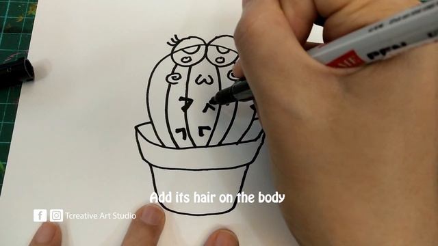 Cactus Cartoon | How To Draw A Cute Cactus | Easy Step | Doodle Cactus смотреть онлайн