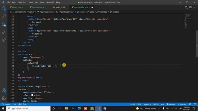 Browser History back, forward & redirect | VUE Routers | VUE JS 2 #vue_js_251 смотреть онлайн