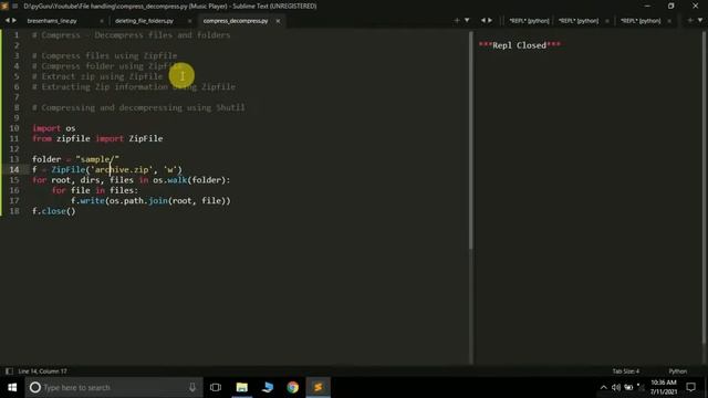 Compress & Extract files, folders with python | #pyguru смотреть онлайн