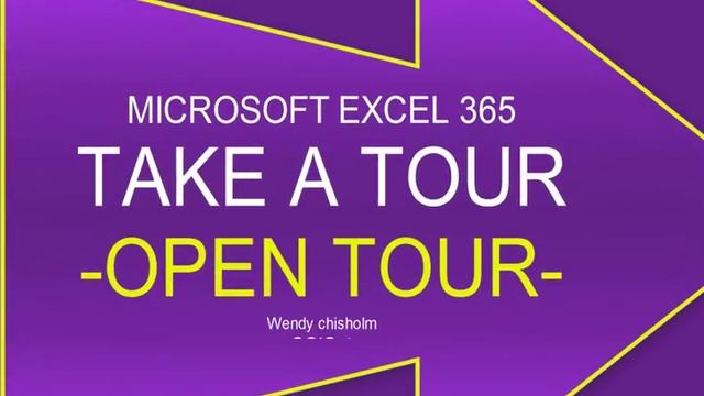 Microsoft Office 365 Excel Open 'The Tour' Template смотреть онлайн