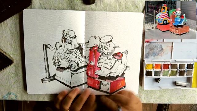 Test Drive Derwent Set | Sketching Tanglin Halt "Joyride" (9 min) смотреть онлайн