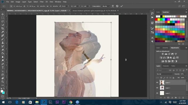 How To Make Double Exposure Effect On Photoshop - Amharic Tutorial