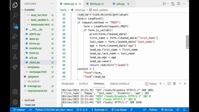 Python Django Tutorial for Beginners | lead update and delete смотреть онлайн
