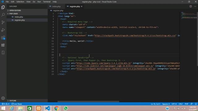 PHP CRUD-1: How to design table and form using Bootstrap in Hindi PHP смотреть онлайн