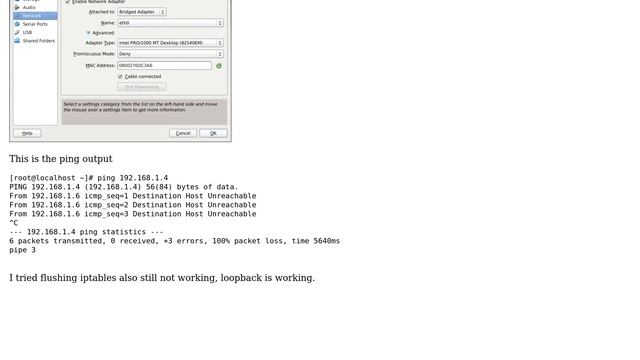 Unable to ping guest from host and vise versa in Oracle Virtual Box смотреть онлайн