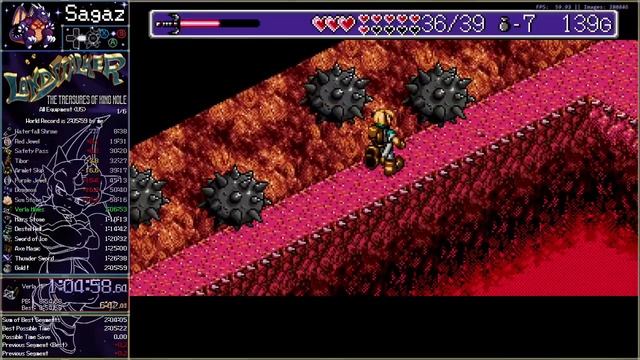 [WR] Landstalker: The Treasures of King Nole - All Equipment (US) Speedrun in 2:04:17 смотреть онлайн