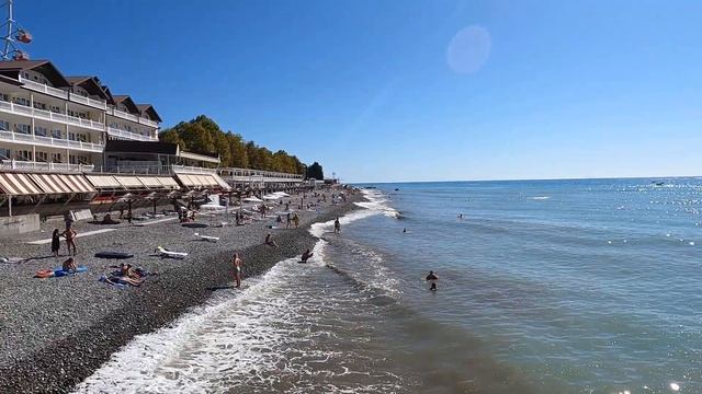 ЛАЗАРЕВСКОЕ 2020?СОЧИ. Свежак! +40 на солнышке! Море теплое но мутное! смотреть онлайн