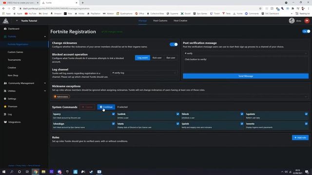 Yunite Registration System Admin Tutorial смотреть онлайн