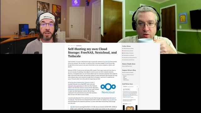 Brian talks TrueNAS, Nextcloud, and Tailscale смотреть онлайн