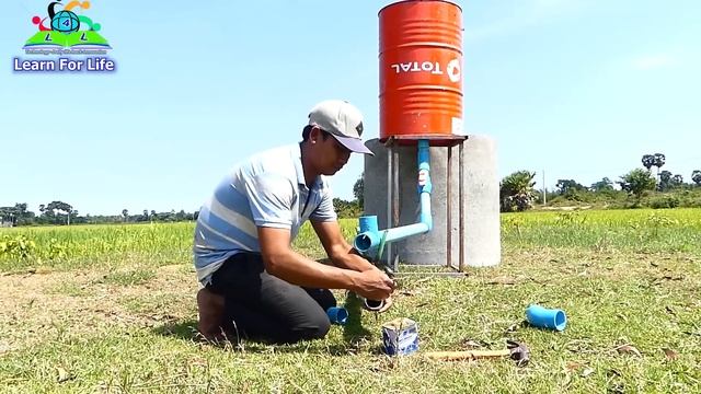 Pressured Pump from Deep well, Amazing Auto water motion from deep well using Red pressure tank смотреть онлайн