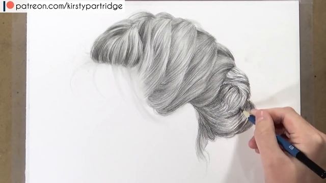 How to Draw Realistic Hair with Graphite Pencils | Drawing Tutorial Step by Step смотреть онлайн