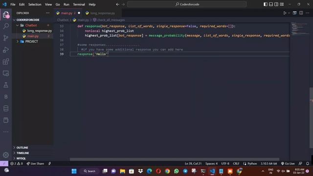 Let's Create A.I Chatbot using Simple Python || Python Project смотреть онлайн