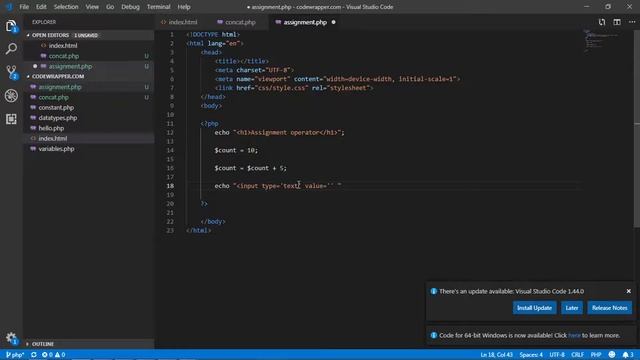 Learn PHP Operators смотреть онлайн