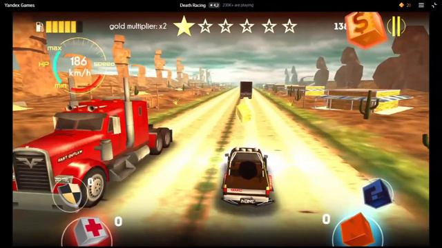 DEATH RACING - TOP SPEED - 261 KM/H , LEVEL - 01 , YANDEX GAMES смотреть онлайн