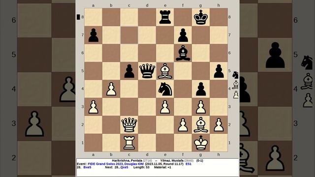 Harikrishna, Pentala vs Yilmaz, Mustafa | FIDE Grand Swiss Chess Men 2023, Douglas Isle Of Man смотреть онлайн