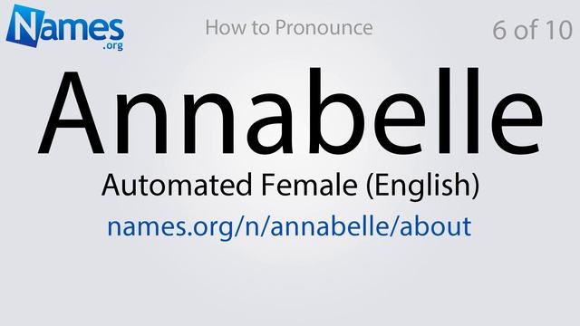 How to Pronounce Annabelle смотреть онлайн