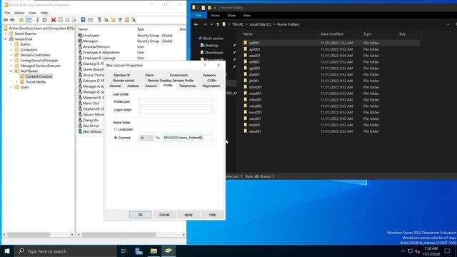 How to add Home Folders to new users with specific Permissions - Active Directory (AD) | Server 202 смотреть онлайн