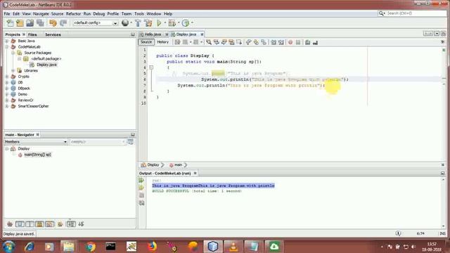 4 - Print & Println method in java смотреть онлайн