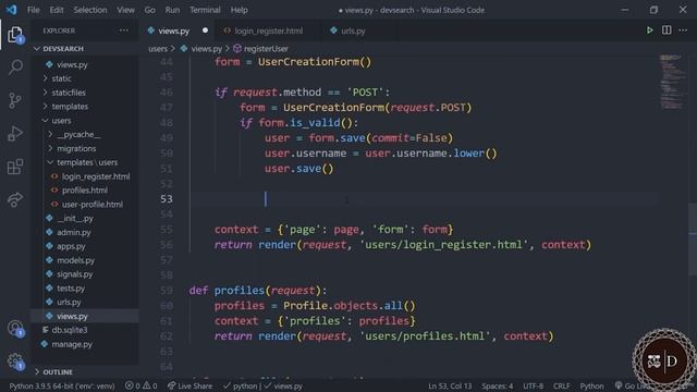Python Django - User Registration смотреть онлайн