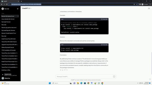 invalid syntax for pip install in python смотреть онлайн