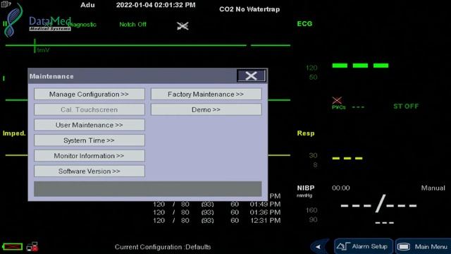 Manage Configuration ، Mindray uMEC 12 ضبط إعدادات جهاز المراقبة القلبية смотреть онлайн