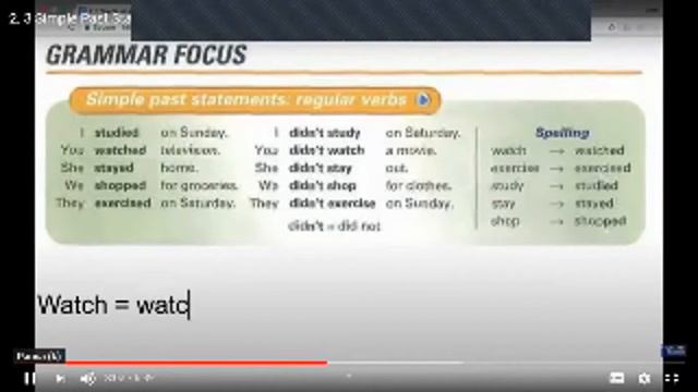 Ingles Corporativo- Simple past- Regular verbs & Affirmative statements (9:00-10:00pm/10-28) смотреть онлайн