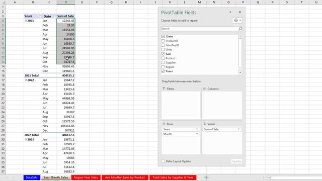 Excel Data Analysis Class 01: PivotTables, Power Query, Formulas and Charts смотреть онлайн