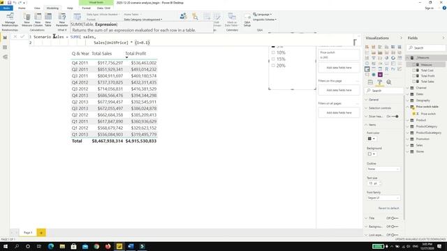 Power BI: scenario analysis (part 1) смотреть онлайн