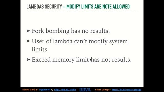 Navaja Negra 8 - (In)Security in AWS lambdas - Daniel García, Cesar Gallego смотреть онлайн