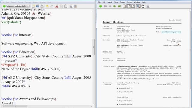 Latex Video Tutorial: How to Create a Resume or CV in Latex смотреть онлайн
