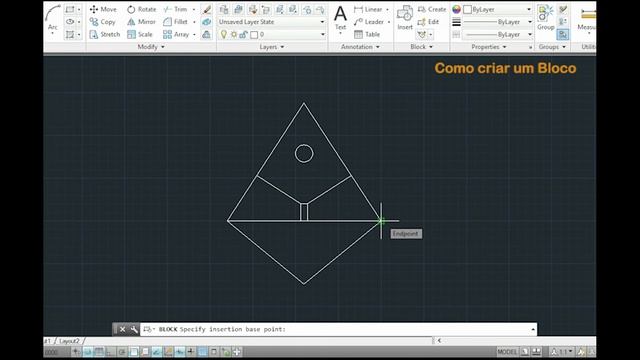 AutoCAD 2D - unir objeto em grupo e bloco смотреть онлайн