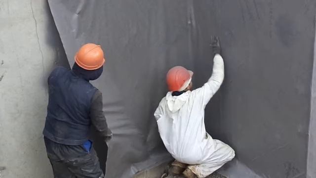 Гидроизоляция фундамента (полимочевина) смотреть онлайн