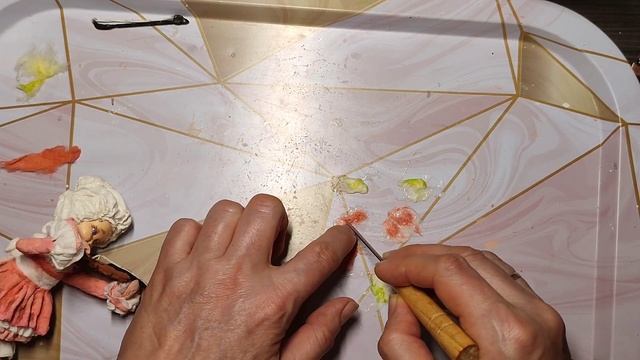 Миниатюрные цветочки из ваты