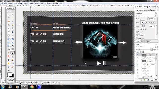Music player | Version 1 | Gimp speed art смотреть онлайн
