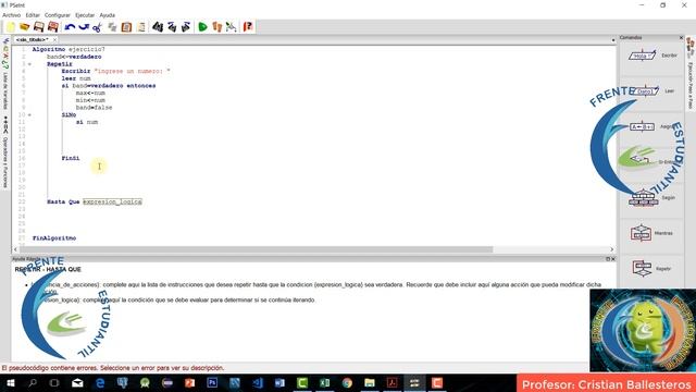 determinar el maximo y minimo valor de una serie de numeros ingresados en Pseint 7 смотреть онлайн