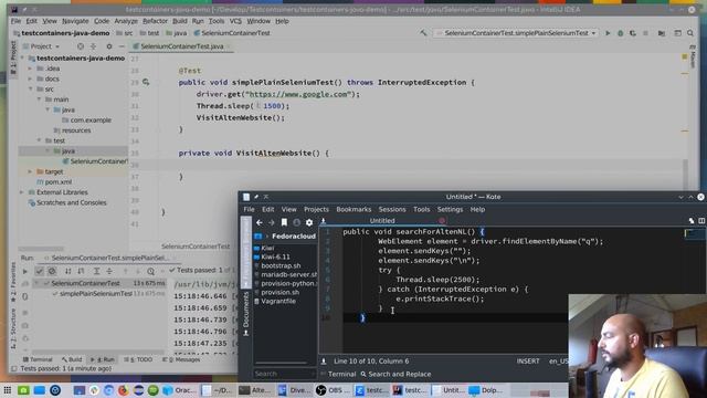 Testcontainers project: quickstart Selenium JAVA based testing смотреть онлайн