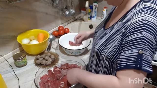 Мясо  по по-французски ???((((Суп польский ???((Тестирую новую  форму  для запекания ???