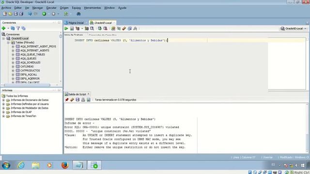SQL Insert On Oracle Sqldeveloper смотреть онлайн